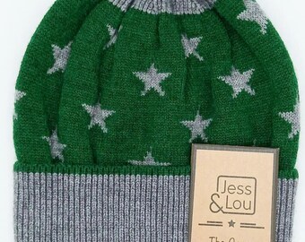 Green Star Beanie Hat HL732Green Star Beanie Hat HL732HL732