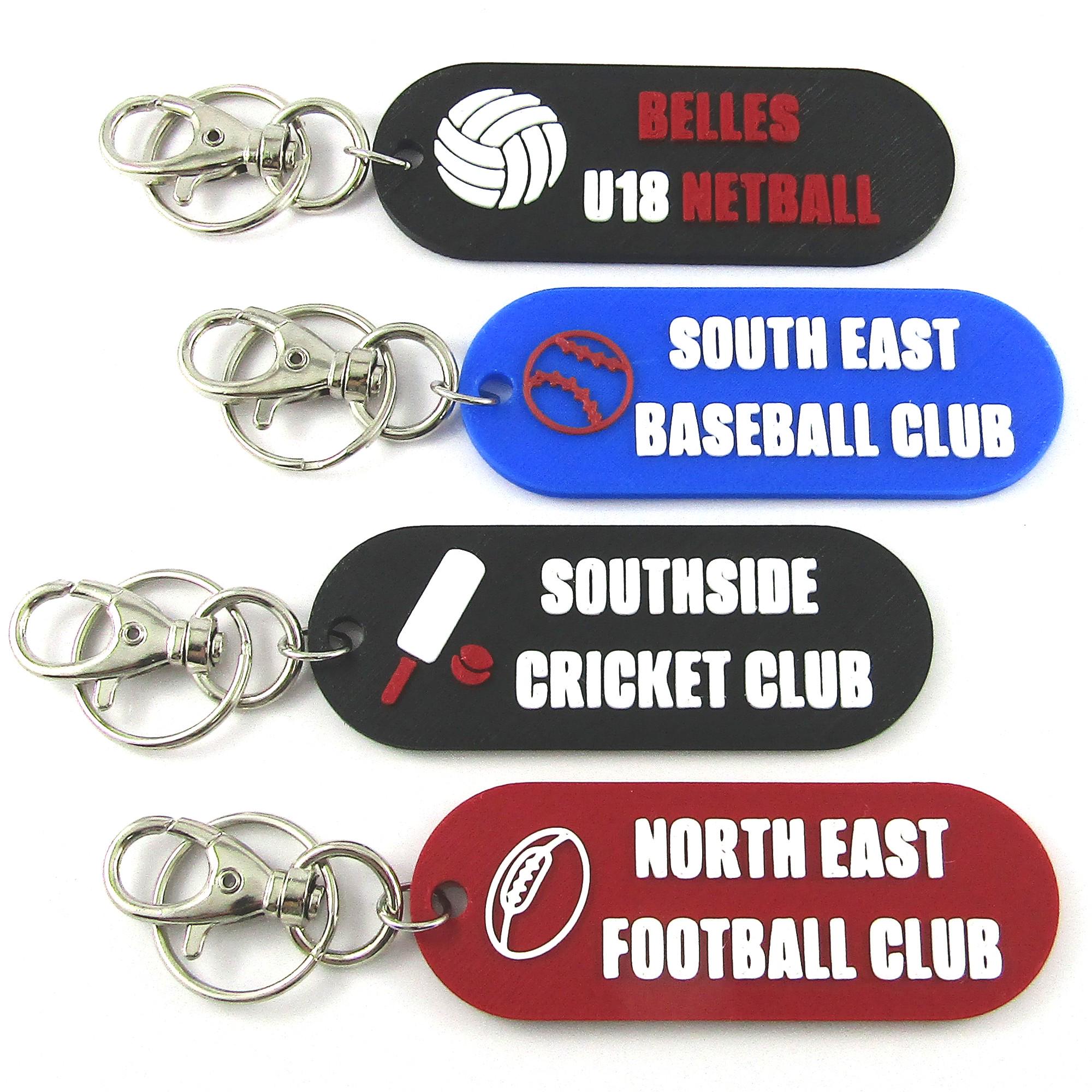 Sports Club Keychain Custom Colours Team or Club Set Discount - Etsy