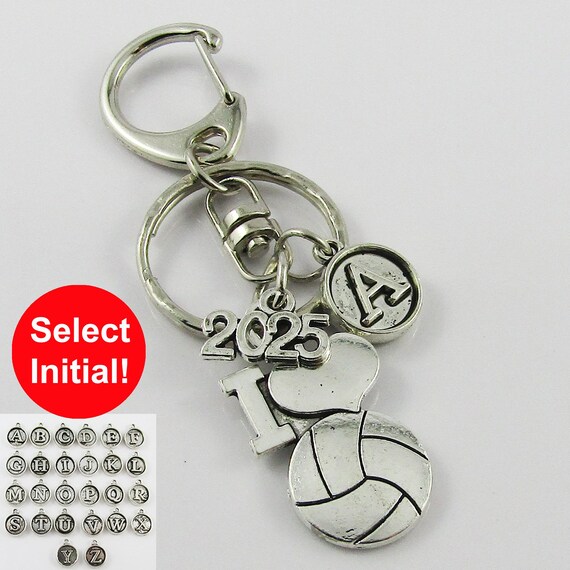 2025 I Love Netball Charm Keychain Bag Tag Personalised Team Gift Pick  Initial