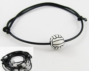 10 Player set Netball / Volleyball Bead Bracelet Adjustable Coach Sport Gift