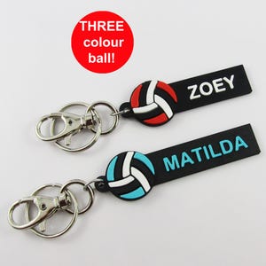 Custom Coloured Set of 10 Personalised Netball Name Keychains - Etsy ...