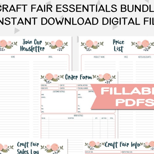 Order Form Newsletter Sign-up Craft Fair Info Sheet Sales - Etsy