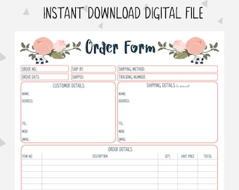 order form etsy