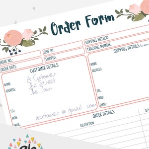 Order Form, Newsletter Sign-up, Craft Fair Info Sheet, Sales Log, Price ...