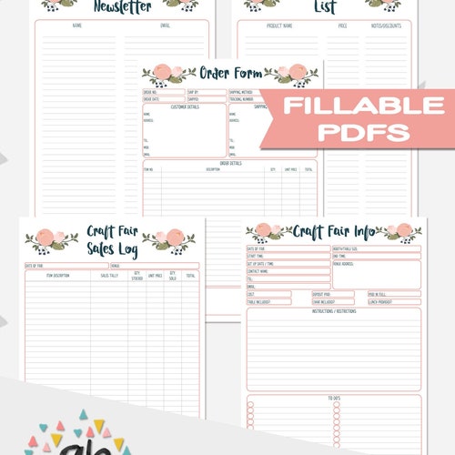 Order Form Newsletter Sign-up Craft Fair Info Sheet Sales - Etsy