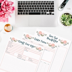 Newsletter Sign up Sheet, Email Subscription list, Handmade Business, Craft Business, Craft Fair Printable, Business planner, Forms, PB1 image 5