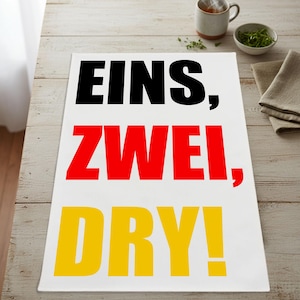 Funny German Flag Tea Towel: Extra Large Novelty Kitchen Dish Cloth