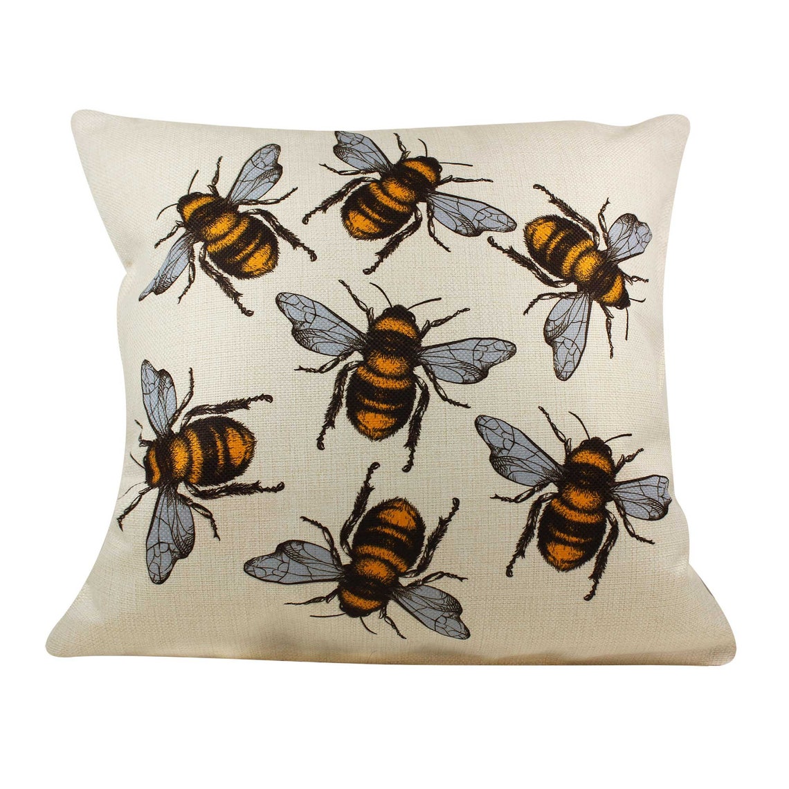 Bee Cushion Cover Cushion Covers UK 40 x 40 Insect Cushions Etsy