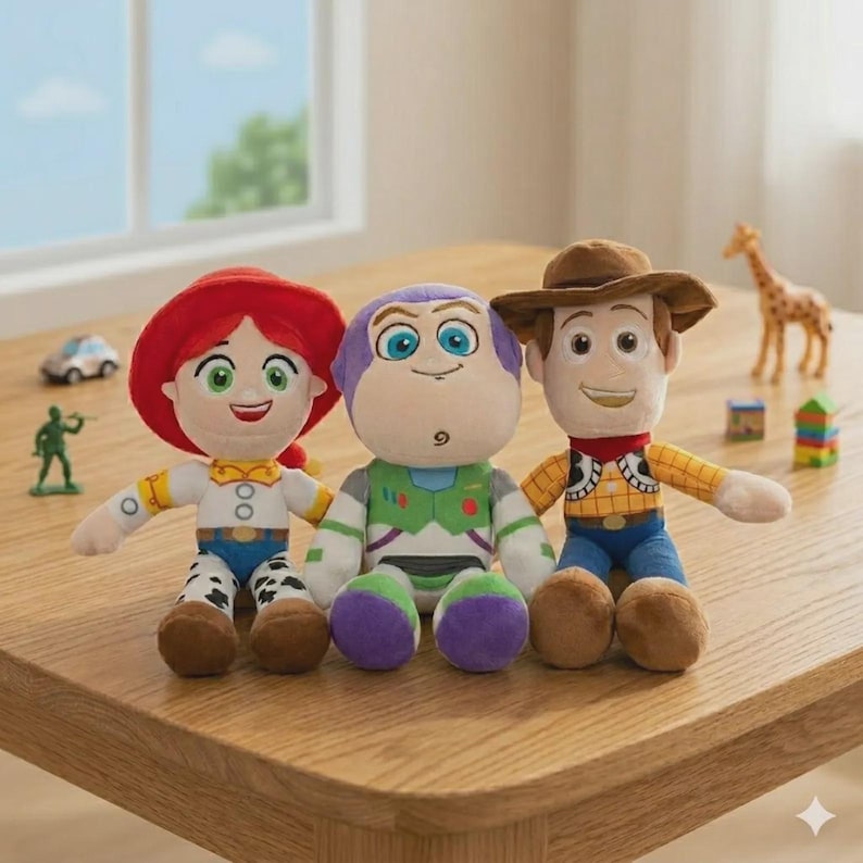 Toy Story Plush Set Woody, Buzz Lightyear & Jessie Stuffed Toys | Disney Pixar Plushies | Soft Dolls for Kids Gift Set of 3