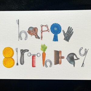 Carte d'anniversaire de cavalier - carte pour cavalier, cavalier, jockey ! 7 x 5 pouces
