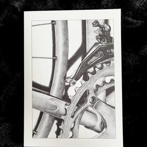 Carte de pièces de vélo, carte pour cycliste ou motard - 7 x 5 pouces vierges à l'intérieur