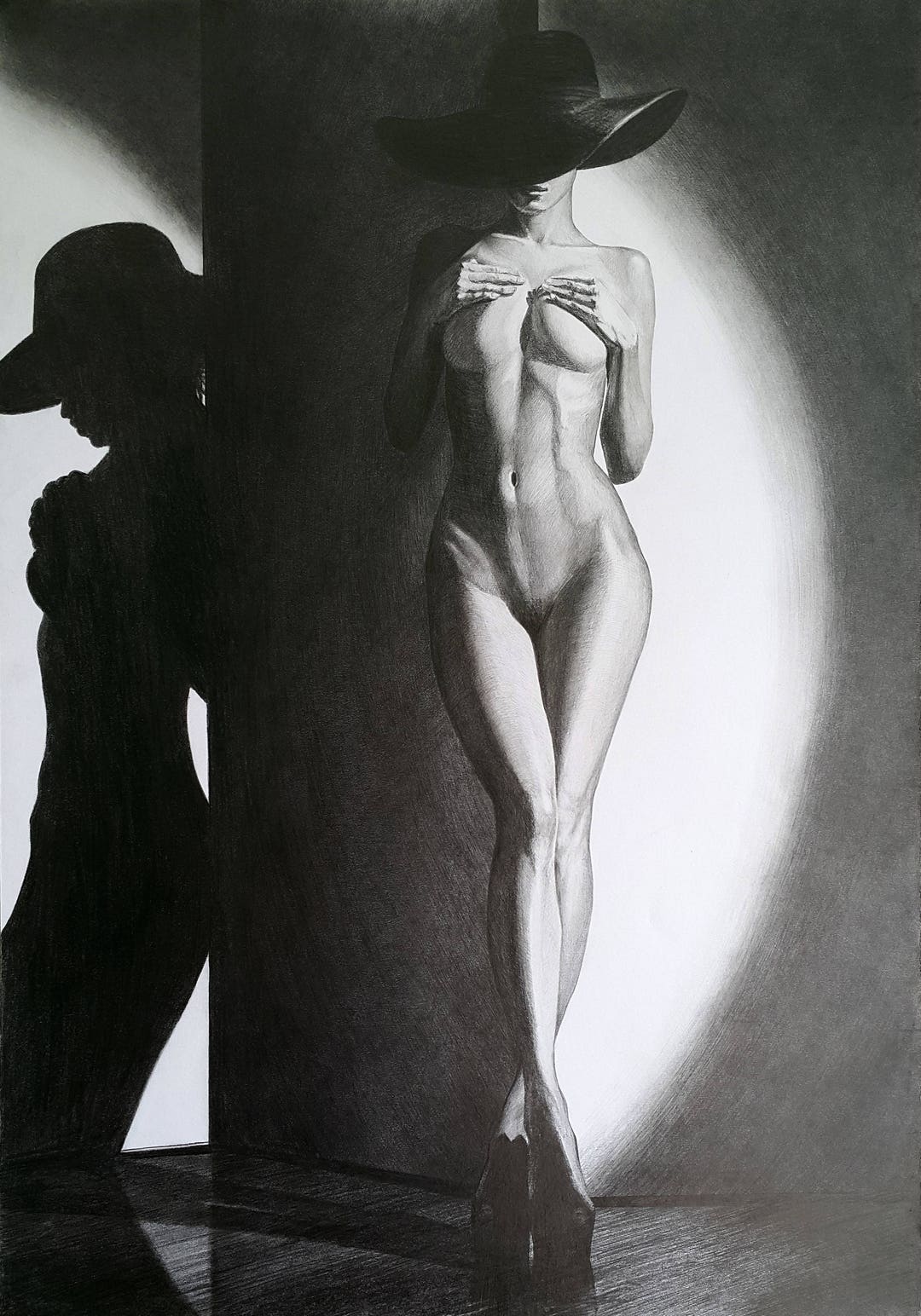 モノクロヌード 女性ヌードアートプリント鉛筆画アート芸術的なヌードスケッチ裸の女性白黒エロティックアートウォールアート - Etsy 日本