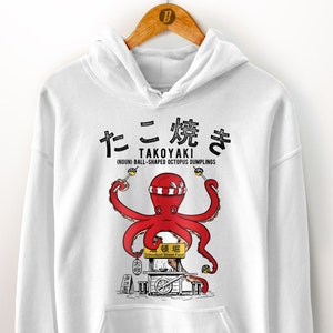 Takoyaki Octopus Balls Hoodie: Japanese Streetwear Gift