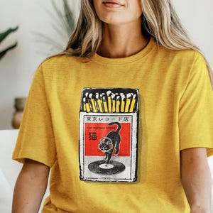 Tokyo Cat Record Store Shirt: Retro Japanese Music Graphic Tee