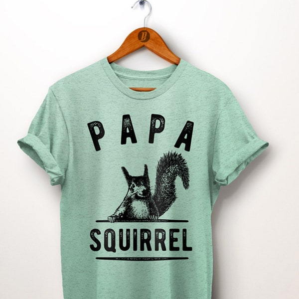 Papa Squirrel Shirt. Family Matching Shirt. Dad Shirt. Squirrel Gift. Squirrel Feeder. Fathers Day Shirt
