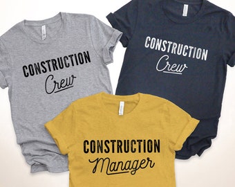 Matching Family Shirts. Construction Manager Crew Shirt. Construction Party. Mom Shirts. Dad Shirt. Toddler Shirt. Gift For Family