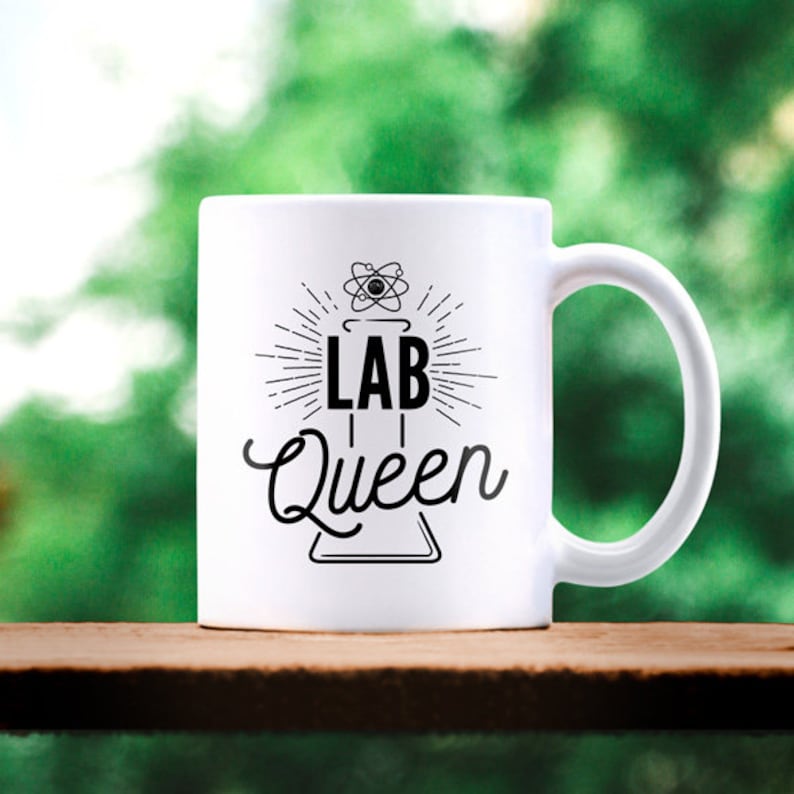 Chemistry Gift. Lab Queen Mug. Science Gift. Laboratory Gifts. Graduation Gift Lab Queen- white