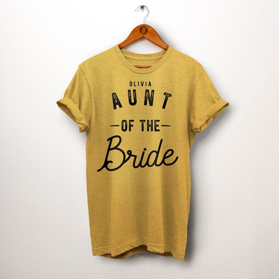Womens Auntie Of The Bride Shirt With Ring Graphics Dark Yellow Womens Auntie Of The Bride Shirt With Ring Graphics Dark Yellow