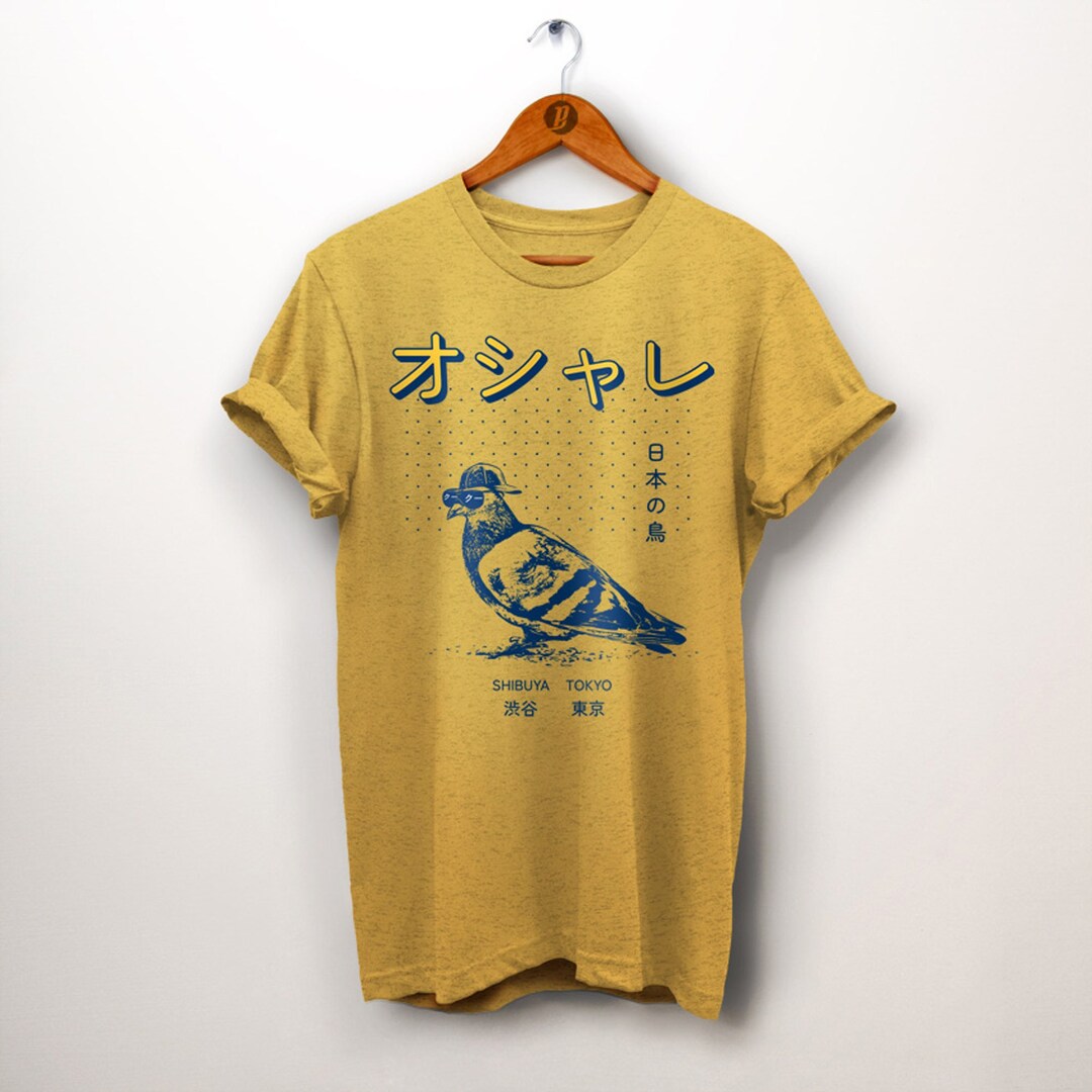 Japanese Shirt. Punny Shirt. Harajuku Shirt. Bird Shirt. Anime Gift