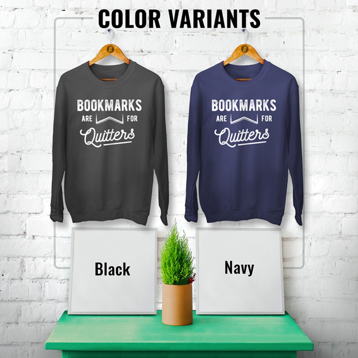 Book Lover Gift. Bookmarks Are For Quitters Sweatshirt. Etsy