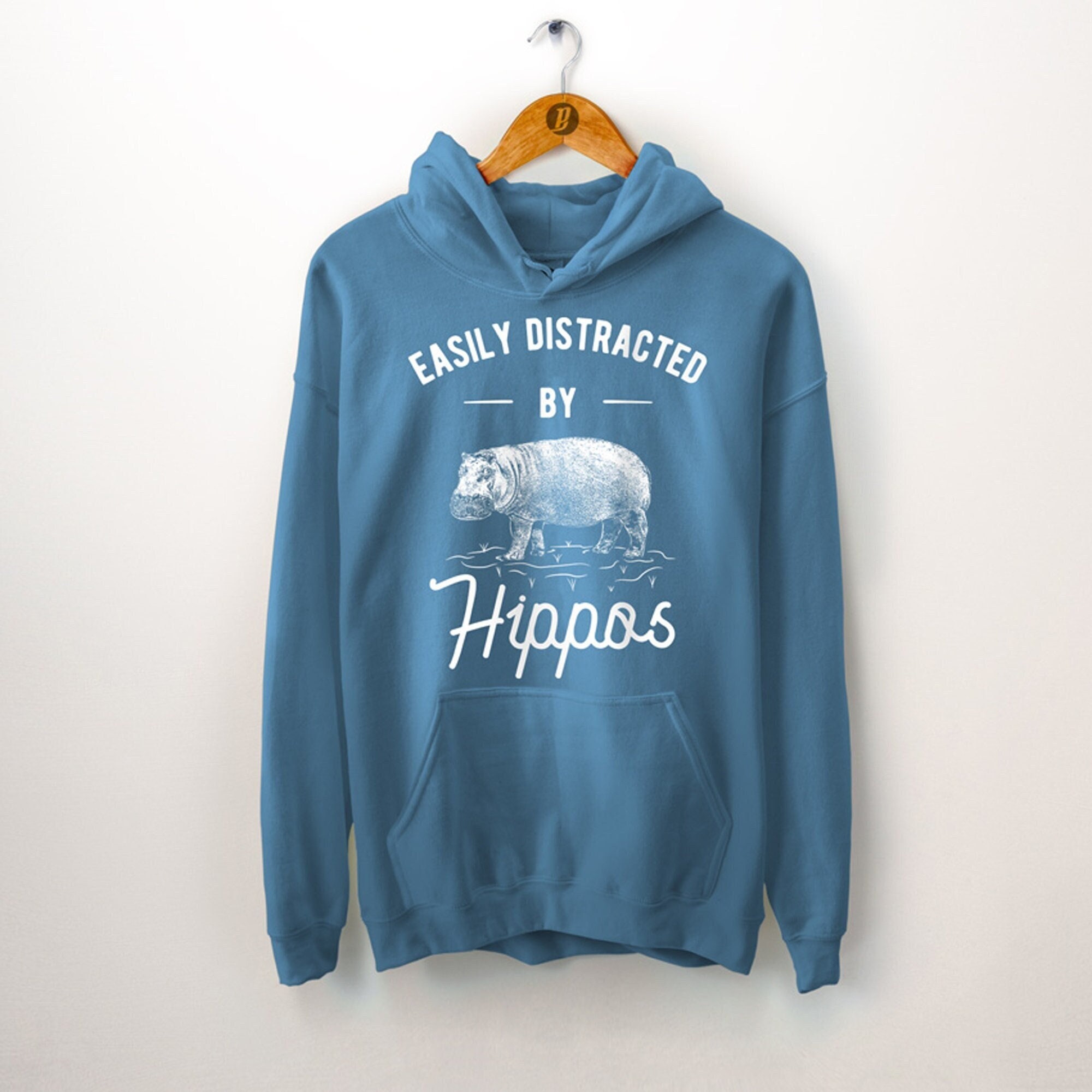 Hippo Hoodie. Hippo Lover Gift. Funny Animal Hoodie. Distracted by Hippos.  Daughter Gift - Etsy Canada