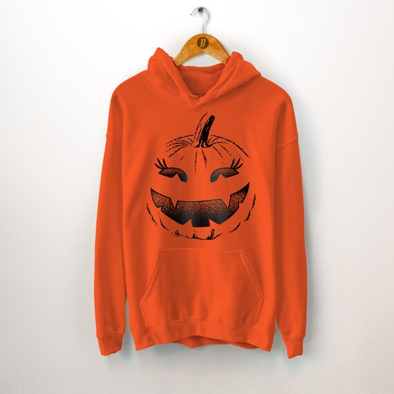 orange jack o lantern hoodie