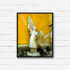 Angel, Aartsengel, Europese beeld, foto, kunst aan de muur, Tsjechische standbeeld, instant download, digitale print, digitale kunst, 8 x 10