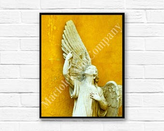 Angel, Archangel, European Statue, Photo, Wall Art, Czech Statue, instant download, digital print, digital art, 8x10