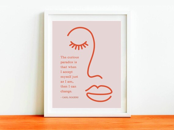 Citation Carl Rogers Citation Imprimable Amour De Soi Art Etsy France
