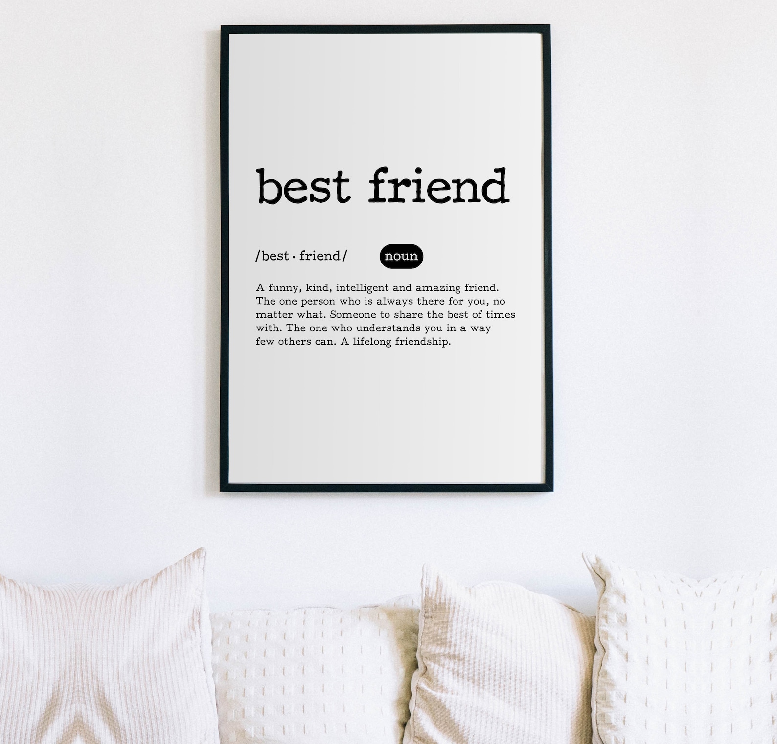 Best Friend Gift Best Friend Definition Best Friend Print Etsy