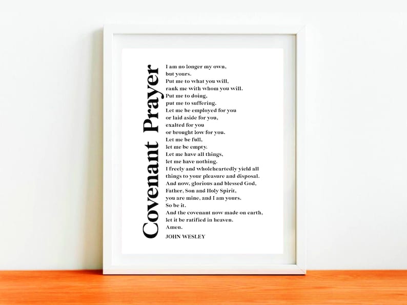 Wesley Covenant Prayer Printable Wesley Covenant Prayer Printable