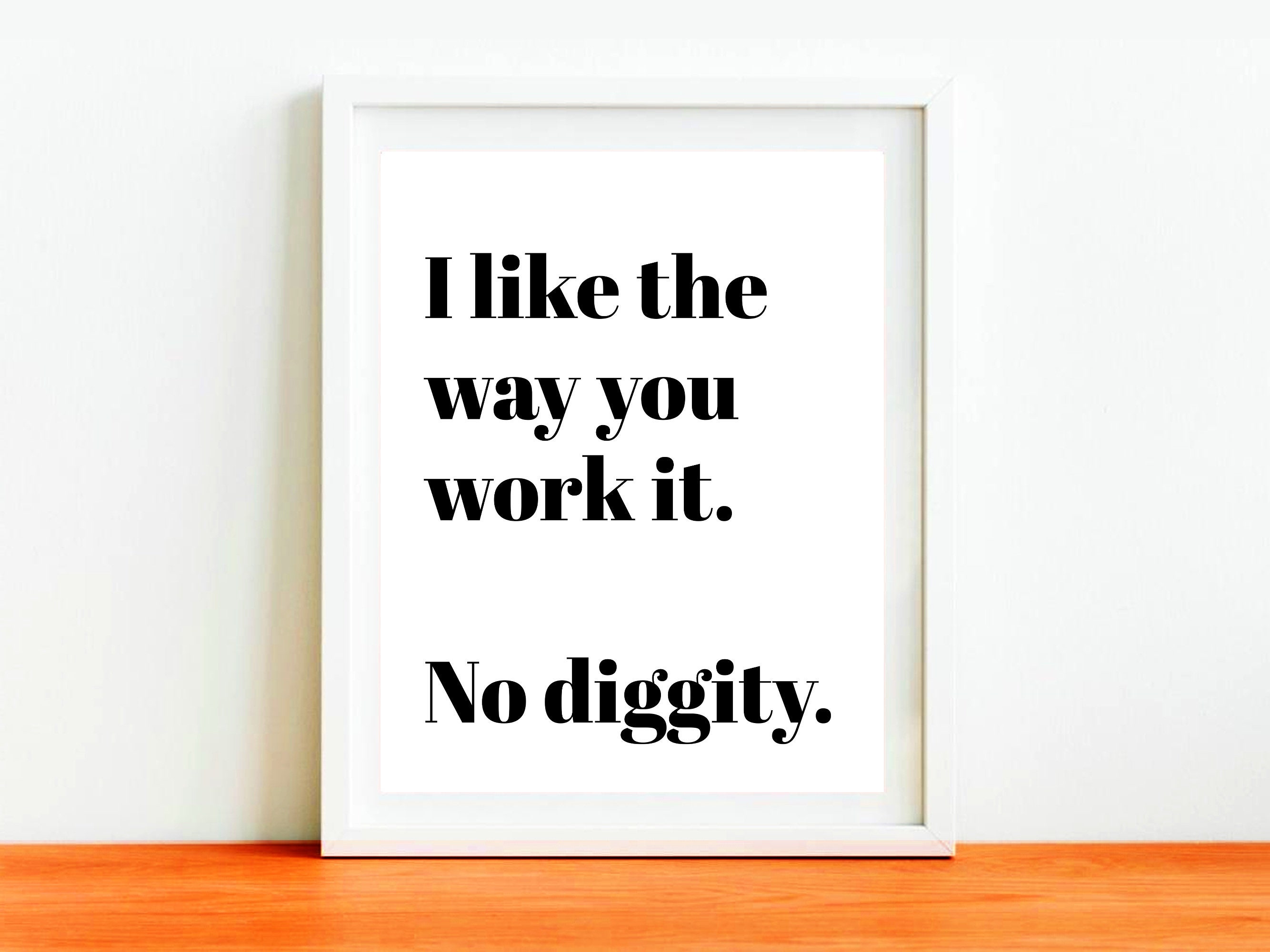 No Diggity Song Lyrics Portrait Poster Print (16 x 24) : : Home