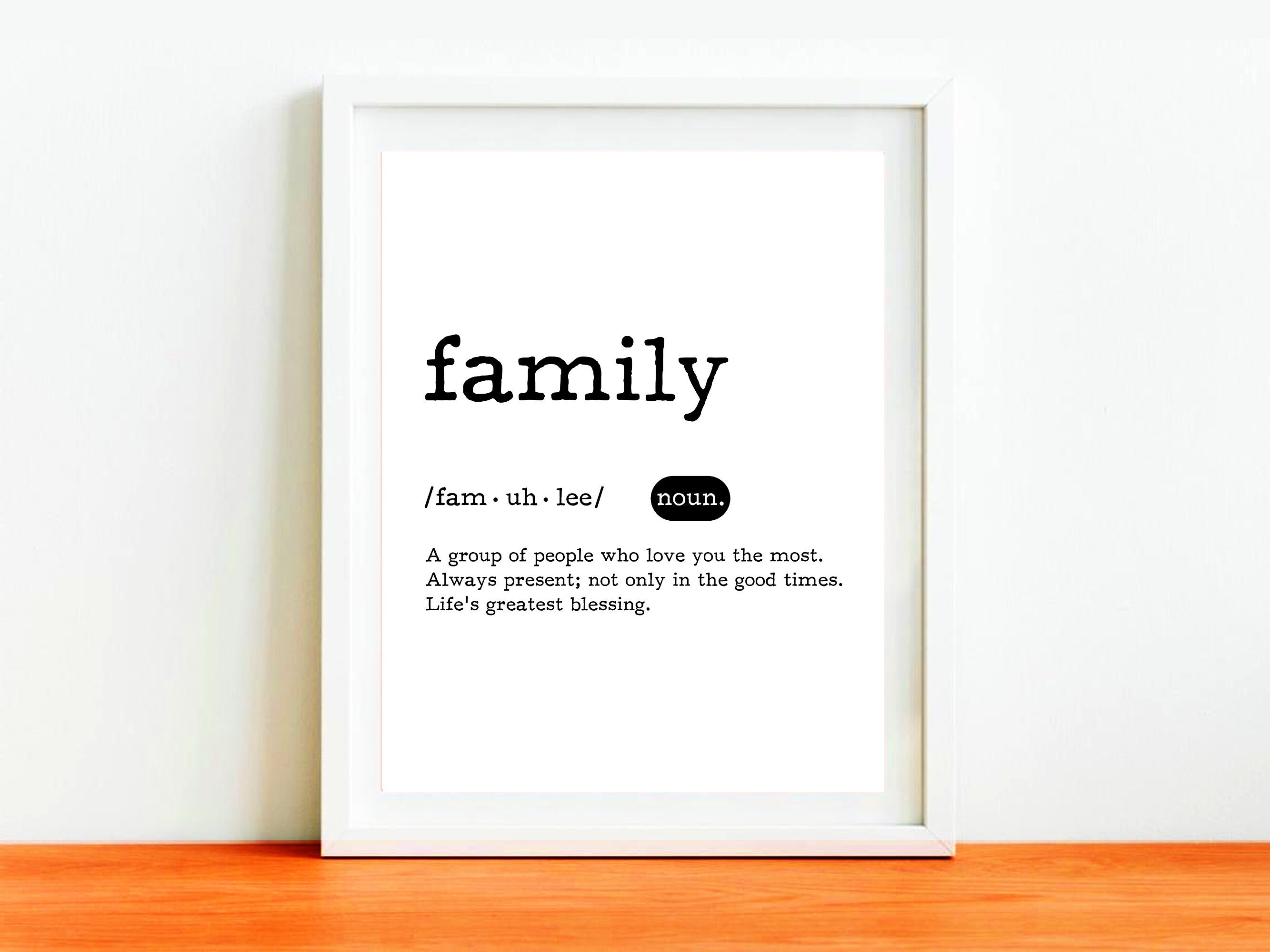 Family Definition Printable Family Quote Modern Family Etsy