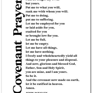 Covenant Prayer Printable John Wesley Bible Verse Christian Covenant Prayer Printable John Wesley Bible Verse Christian