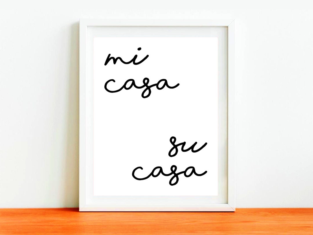 Mi Casa Su Casa Printable Boho Quote Bedroom Typographic Etsy