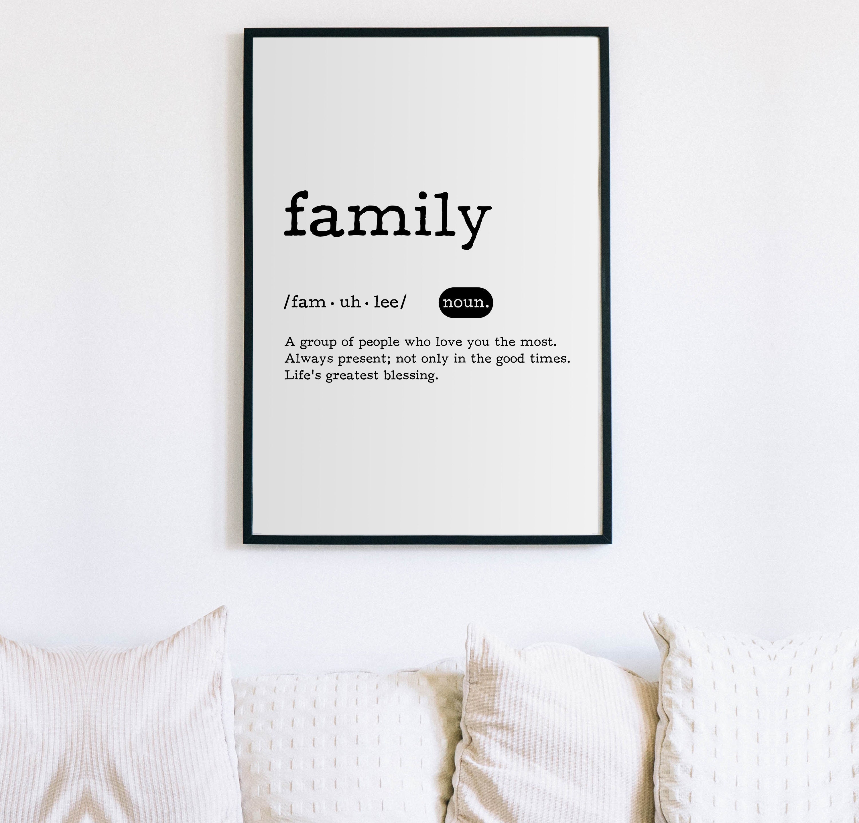 Family Definition Printable Family Quote Modern Family Etsy