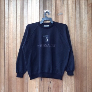 Trussardi Big Logo Spellout Embroidery Pullover Jumper Sweatshirt