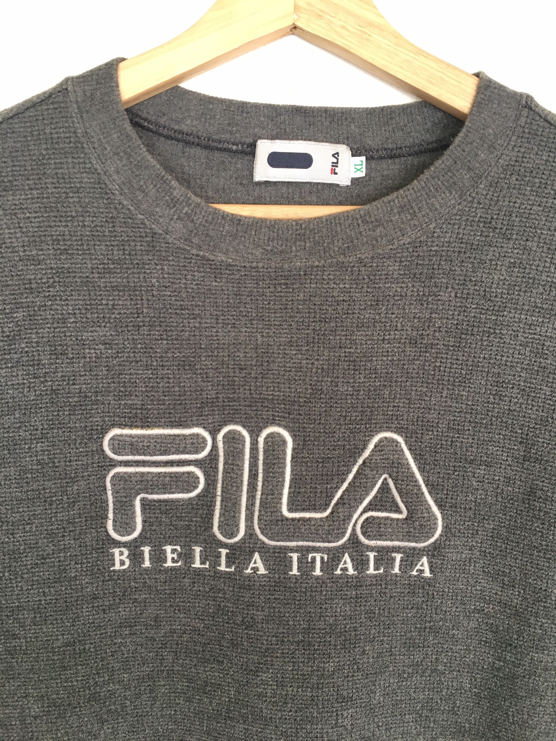 Fila Big Logo Sweater Spellout Pullover Jumper Sweatshirt Etsy