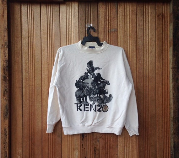 Buy Kenzo Spellout Pullover Jumper Sweatshirt Animals Design Online in India Etsy