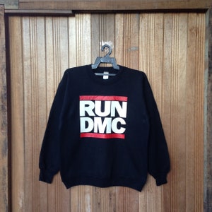 Rare!! Run DMC Hip Hop Music Sweatshirt Nice Design Vintage 80s 90s