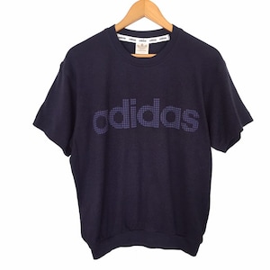 Adidas Spellout Pullover Jumper Sweatshirt Sportwear Short Sleeve Vintage 90s