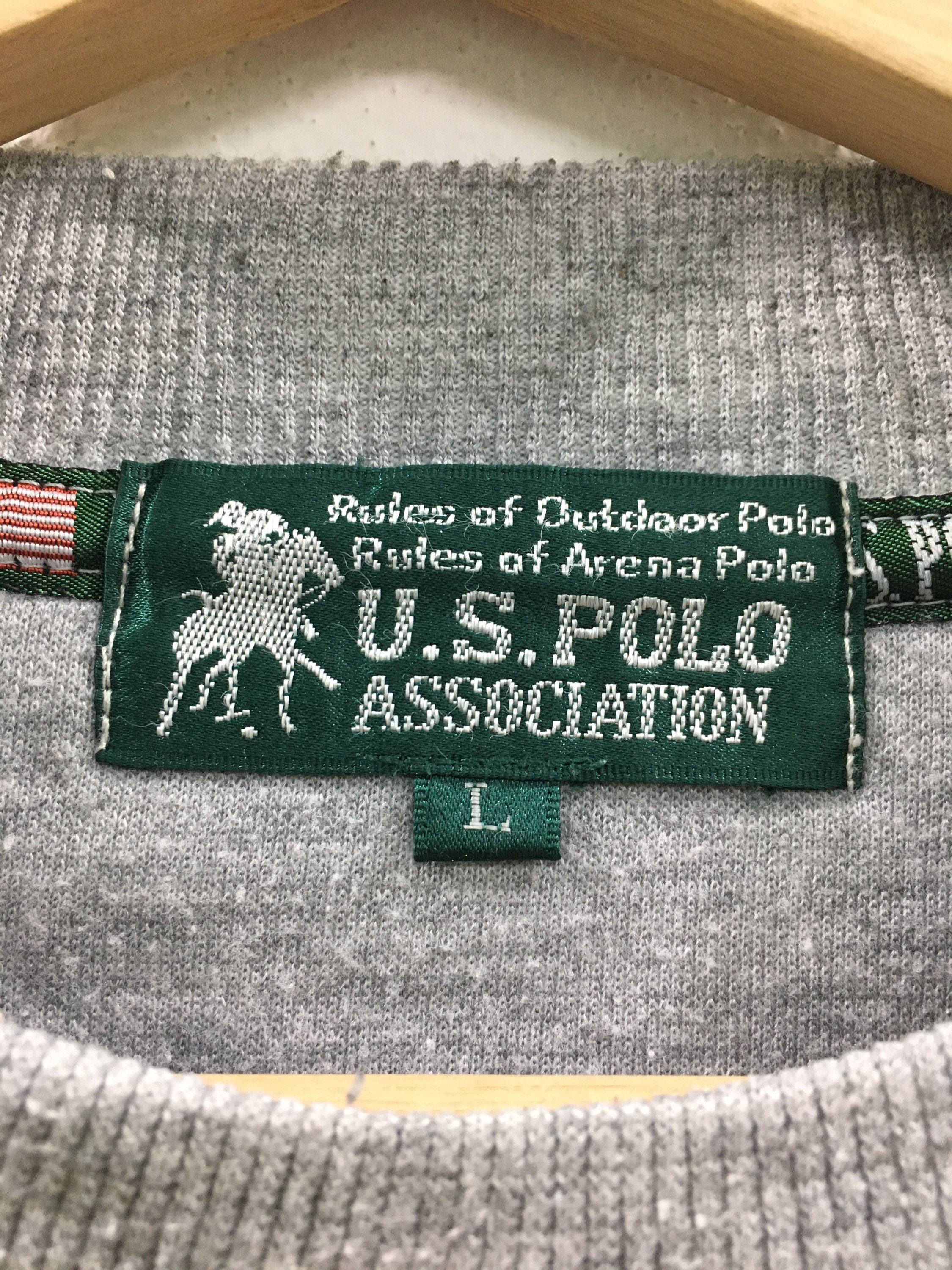Us Polo Associations Big Logo Spellout Embroidery Pullover | Etsy