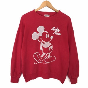 Mickey Mouse Disney Cartoon Spellout Pullover Jumper Sweatshirt