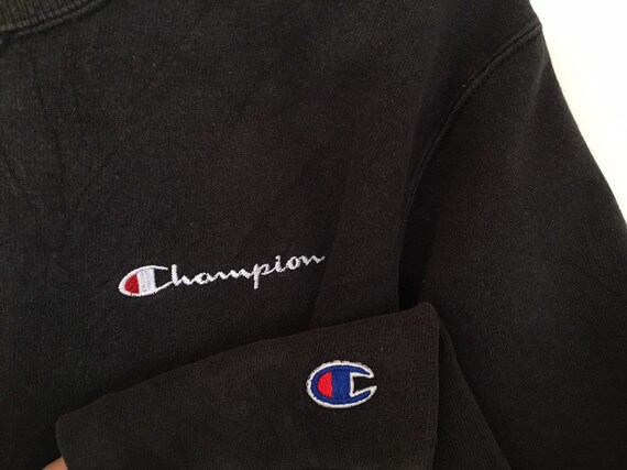 Champion Small Logo Spellout Embroidery Pullover … - image 3