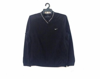 Nike Small Logo Embroidery Sweatshirt V Neck Etsy