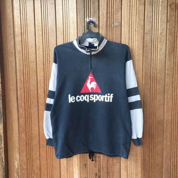 Le Coq Sportif Big Logo Spellout Sweatshirt Half Zip Etsy UK
