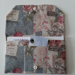 Pochette chéquier "Floral Chic" et cartes bancaires ou fidélité