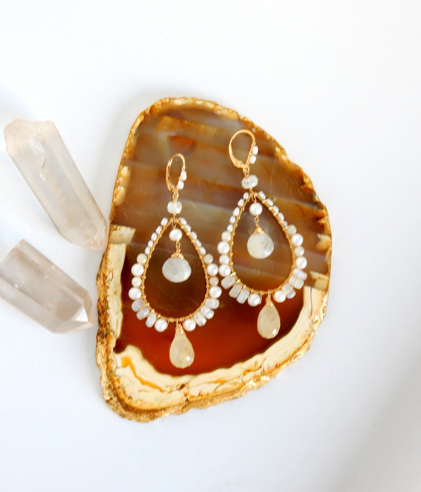 Etsy 14k gold earrings Clearance