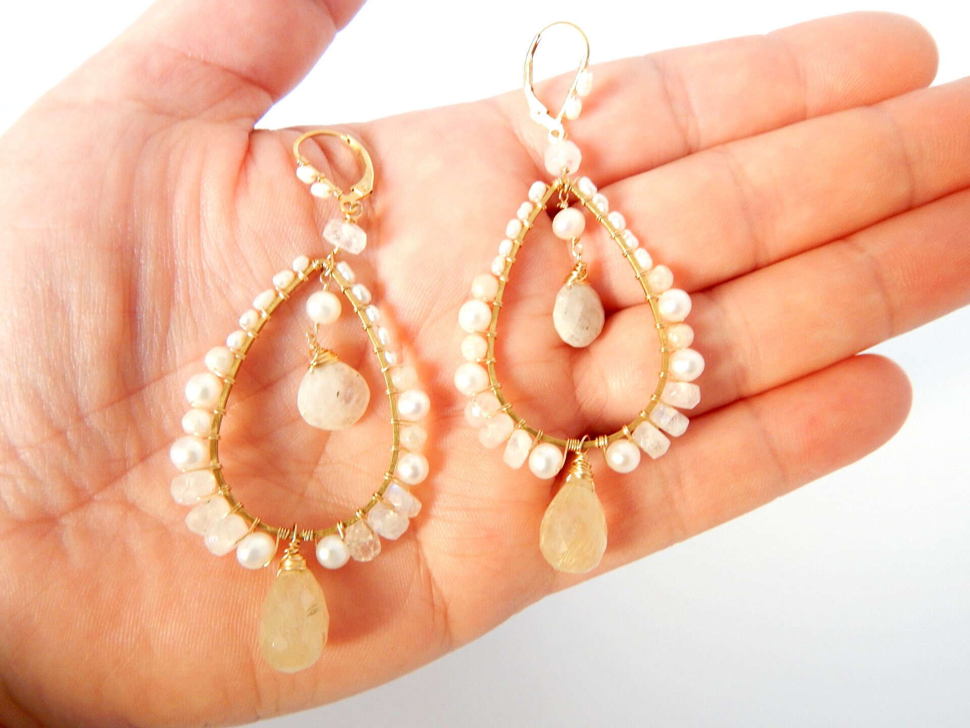 Etsy 14k gold earrings Clearance
