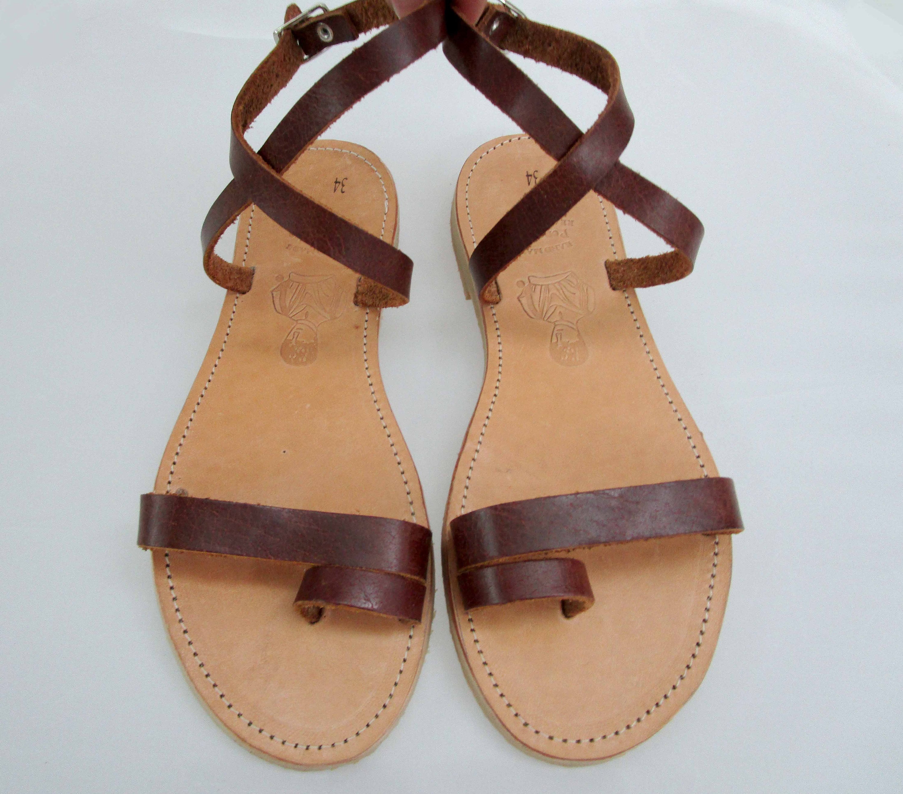 IFIGENIA ancient Greek leather sandals brown sandals handmade sandals strappy sandals natural beige sandals toe ring sandals IFIGENIA ancient Greek leather sandals brown sandals handmade sandals strappy sandals natural beige sandals toe ring sandals
